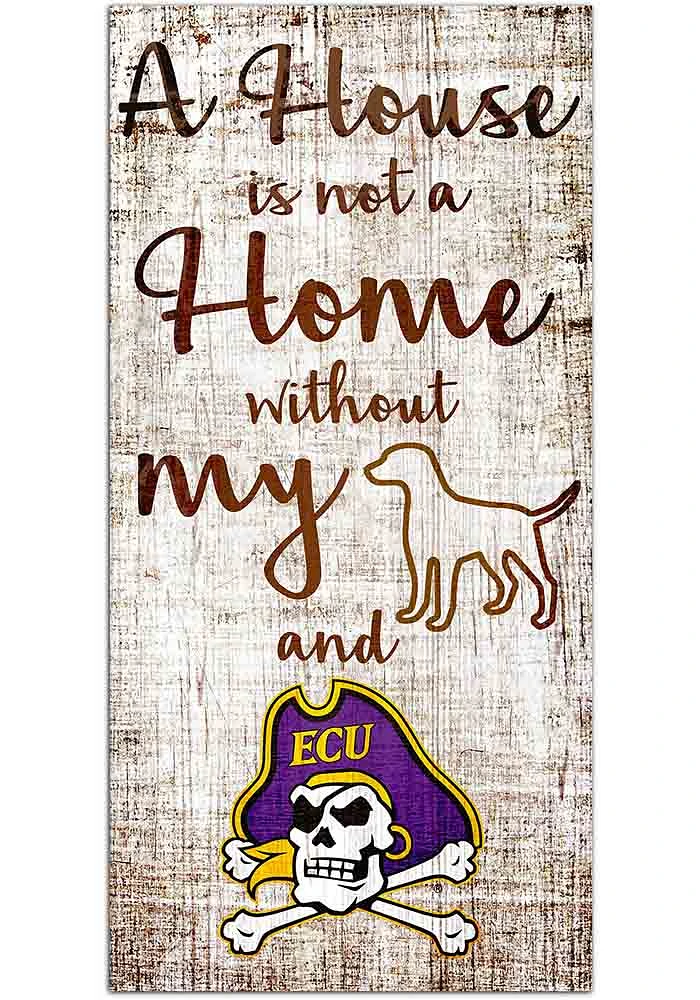 East Carolina Pirates A House is not a Home Sign - Purple