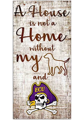 East Carolina Pirates A House is not a Home Sign - Purple