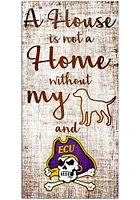 East Carolina Pirates A House is not a Home Sign - Purple