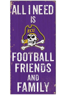East Carolina Pirates Football Friends and Family Sign - Purple