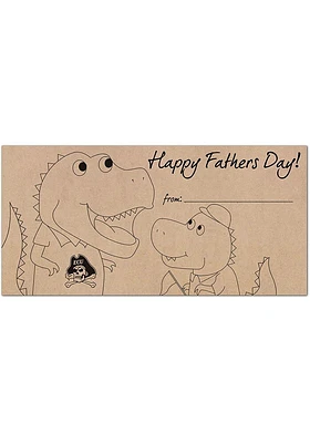 East Carolina Pirates Fathers Day Coloring Sign - Purple