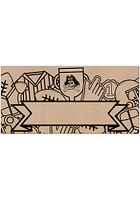 East Carolina Pirates Banner Coloring Sign - Purple