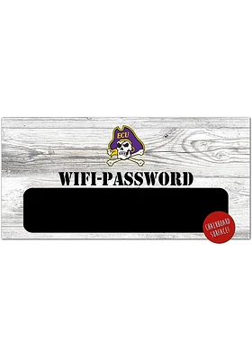 East Carolina Pirates Wifi Password 6x12 Sign - Purple