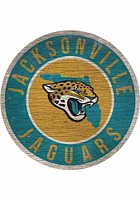 Jacksonville Jaguars 12 in Circle State Sign - Blue