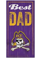 East Carolina Pirates Best Dad Sign - Purple