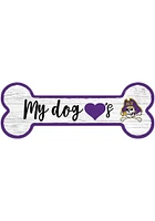 East Carolina Pirates Dog Bone 6x12 Sign - Purple