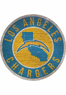 Los Angeles Chargers 12 in Circle State Sign - Navy Blue