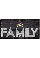 East Carolina Pirates Family 6x12 Sign - Purple