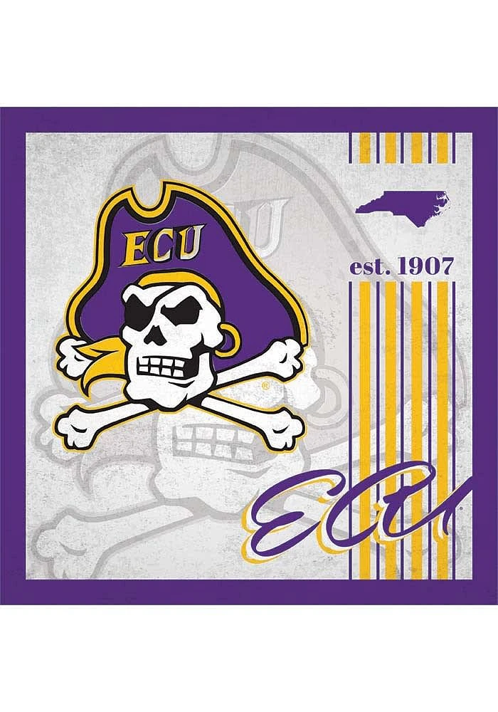 East Carolina Pirates Album Sign - Purple