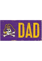 East Carolina Pirates DAD Sign - Purple