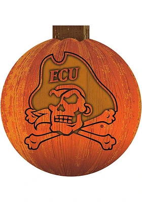 East Carolina Pirates Halloween Pumpkin Sign - Purple