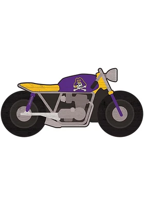 East Carolina Pirates Motorcycle Cutout Sign - Purple
