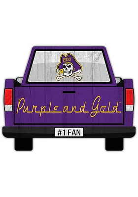 East Carolina Pirates Truck Back Cutout Sign - Purple