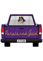 East Carolina Pirates Truck Back Cutout Sign - Purple