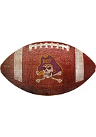 East Carolina Pirates Baseball Shaped Sign - Purple