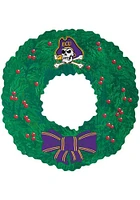 East Carolina Pirates Team Wreath 16 Inch Sign - Purple