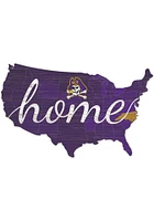 East Carolina Pirates USA Shape Cutout Sign - Purple