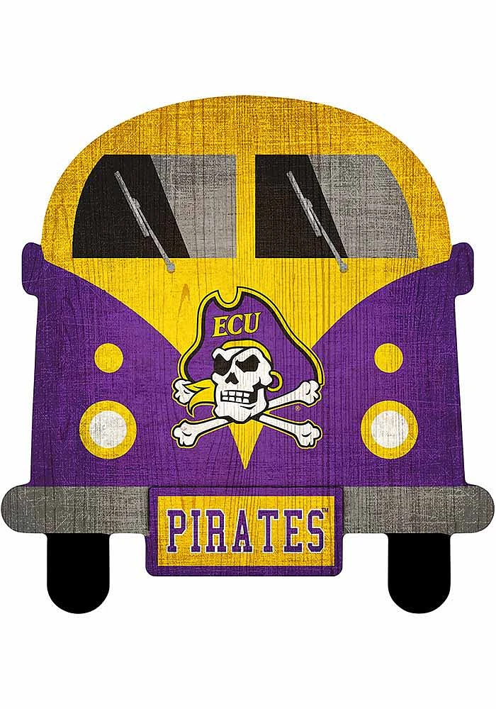 East Carolina Pirates Team Bus Sign - Purple