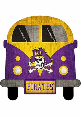 East Carolina Pirates Team Bus Sign - Purple