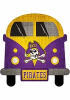 East Carolina Pirates Team Bus Sign - Purple