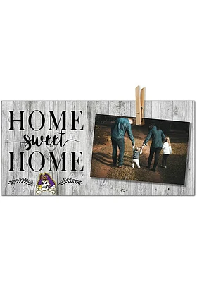 East Carolina Pirates Home Sweet Home Clothespin Picture Frame - Purple