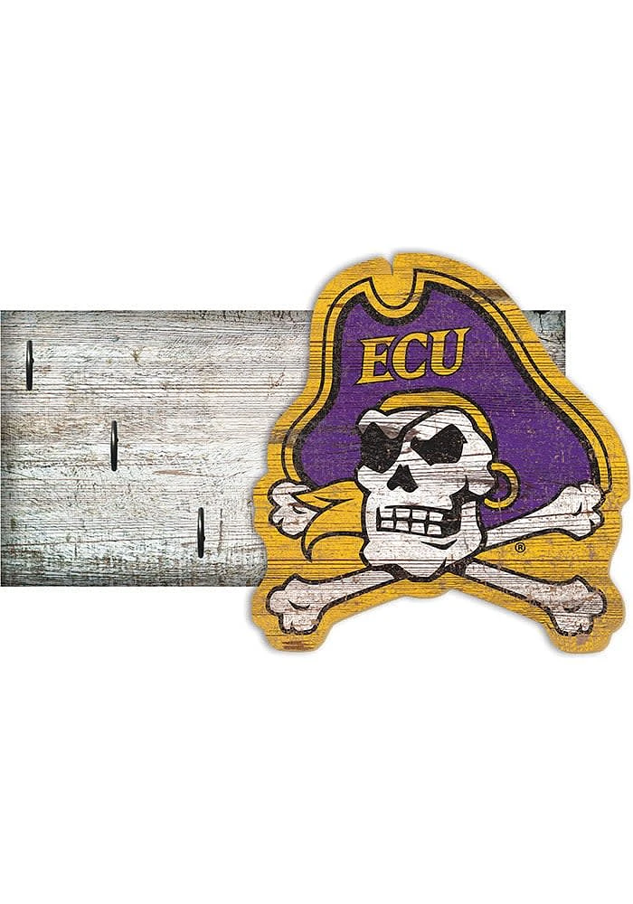East Carolina Pirates Key Holder Sign - Purple