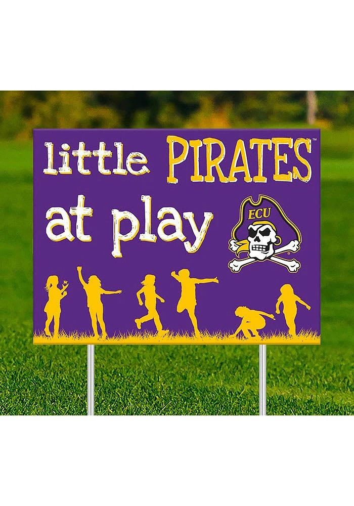 East Carolina Pirates Little Fans at Play Yard Sign - Purple