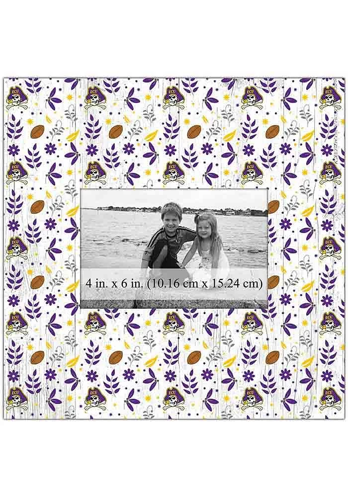 East Carolina Pirates Floral Pattern Picture Frame - Purple