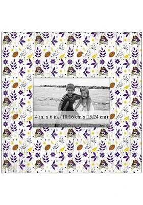 East Carolina Pirates Floral Pattern Picture Frame - Purple