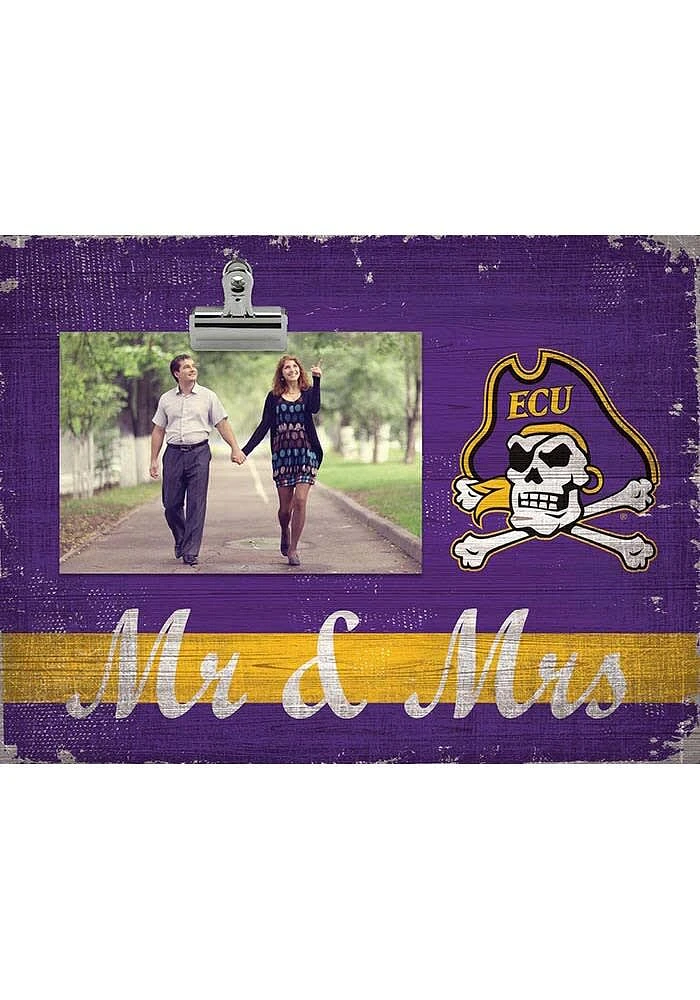 East Carolina Pirates Mr and Mrs Clip Picture Frame - Purple