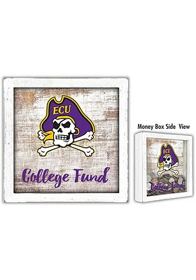 East Carolina Pirates College Fund Box Sign - Purple