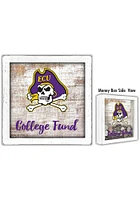 East Carolina Pirates College Fund Box Sign - Purple