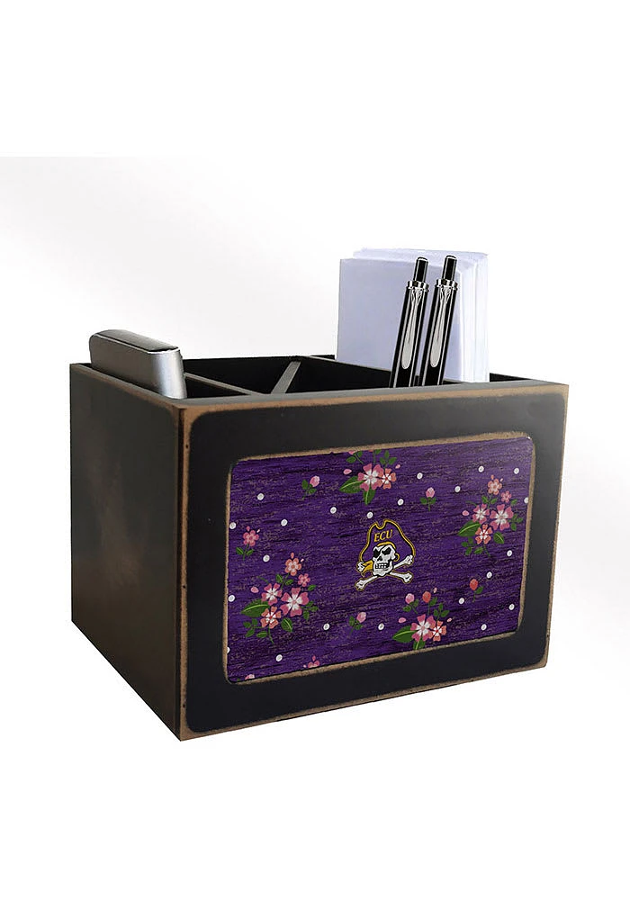 East Carolina Pirates Floral Desktop Organizer Desk Accessory