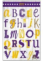 East Carolina Pirates Alphabet Sign - Purple