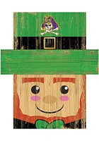 East Carolina Pirates Leprechaun Head Sign - Purple