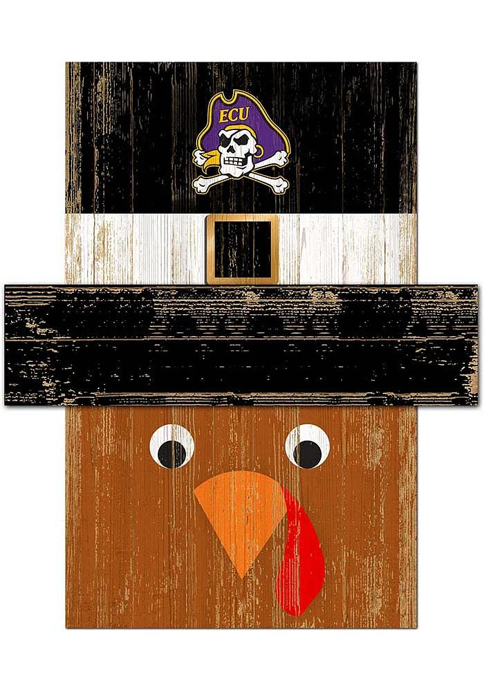 East Carolina Pirates Turkey Head Sign - Purple