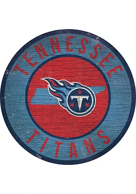 Tennessee Titans 12 in Circle State Sign - Navy Blue