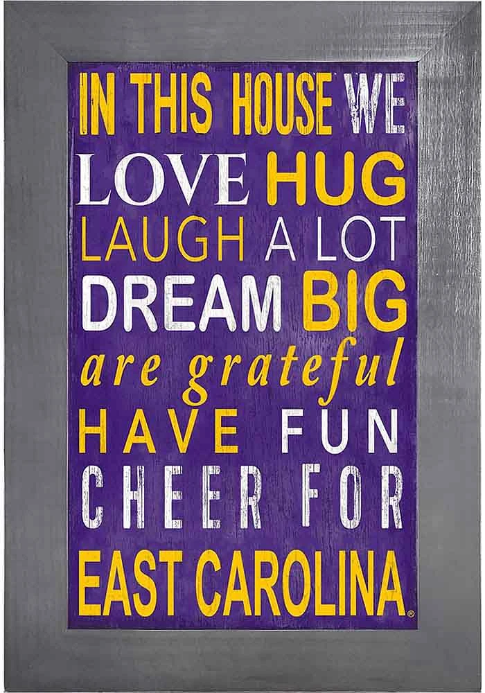 East Carolina Pirates In This House Picture Frame