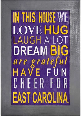 East Carolina Pirates In This House Picture Frame