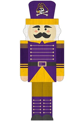 East Carolina Pirates 31 Inch Nutcracker Leaner Sign - Purple