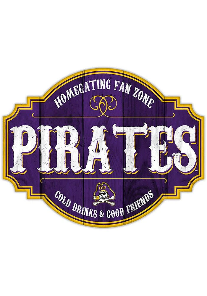 East Carolina Pirates 24 Inch Homegating Tavern Sign - Purple
