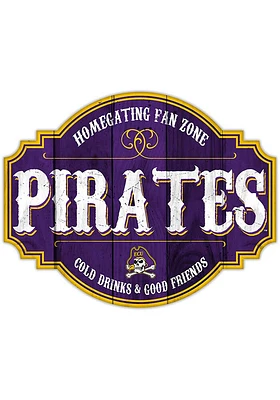 East Carolina Pirates 24 Inch Homegating Tavern Sign - Purple