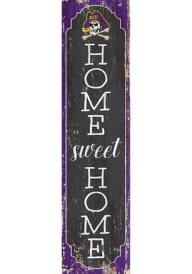 East Carolina Pirates 48 Inch Home Sweet Home Leaner Sign - Purple