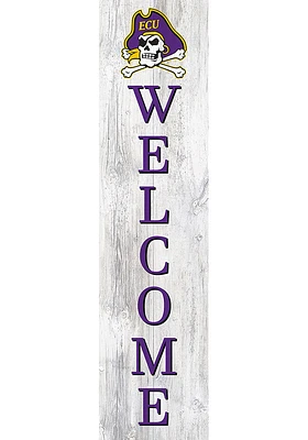 East Carolina Pirates 48 Inch Welcome Leaner Sign - Purple