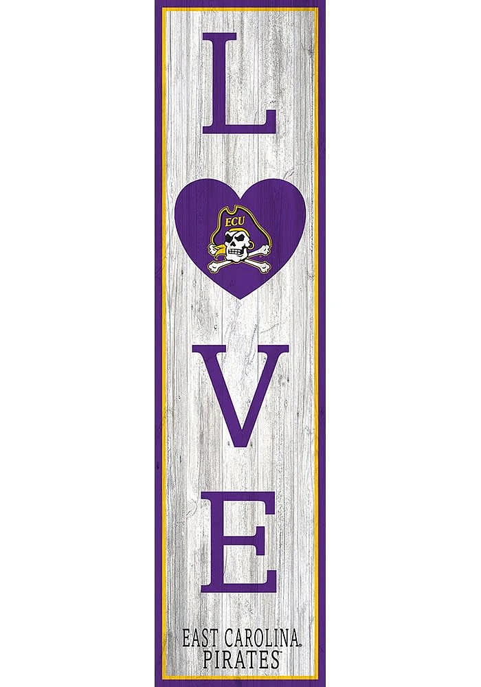 East Carolina Pirates 48 Inch Love Leaner Sign - Purple