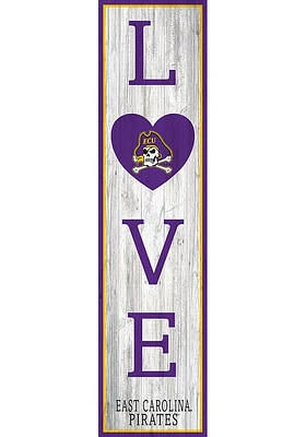 East Carolina Pirates 48 Inch Love Leaner Sign - Purple