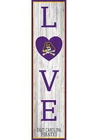 East Carolina Pirates 48 Inch Love Leaner Sign - Purple