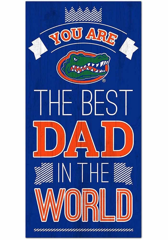 Florida Gators Best Dad in the World Sign - Orange