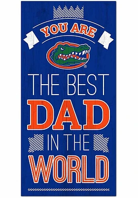 Florida Gators Best Dad in the World Sign - Orange