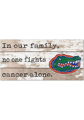 Florida Gators No One Fights Alone Sign - Orange